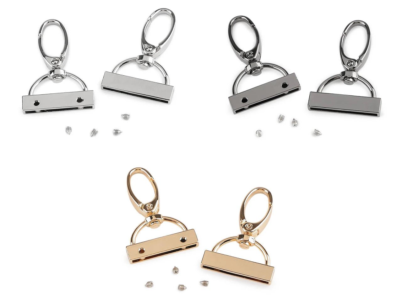 Metāla karabīne ar galu 30 mm platām siksnām|dažādu toņu