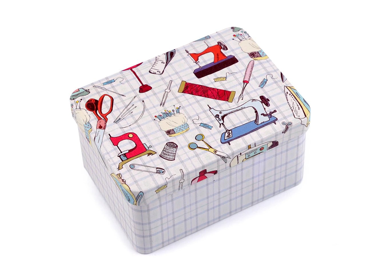 Metāla kastīte ar vāku furnitūras,pogu un pērlīšu uzglabāšanai