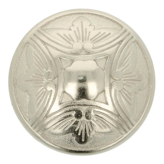 Metāla pogas uz kājiņas 17.5 mm - sudraba metāla