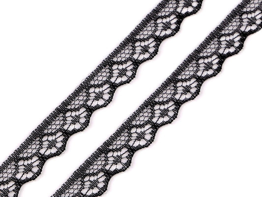 Mežģīne - 1,4 cm melna