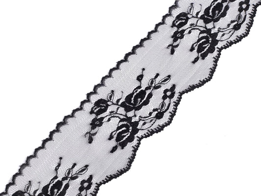 Mežģīne - 6,5 cm melna