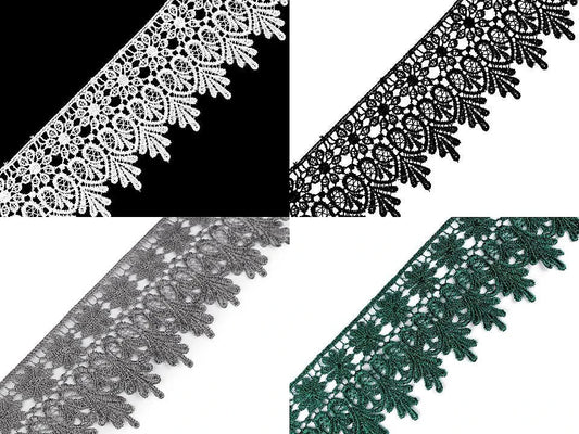 Attēls ar Mežģīne 7 cm - krēmkrāsas – pieejams Šarlotes audumi