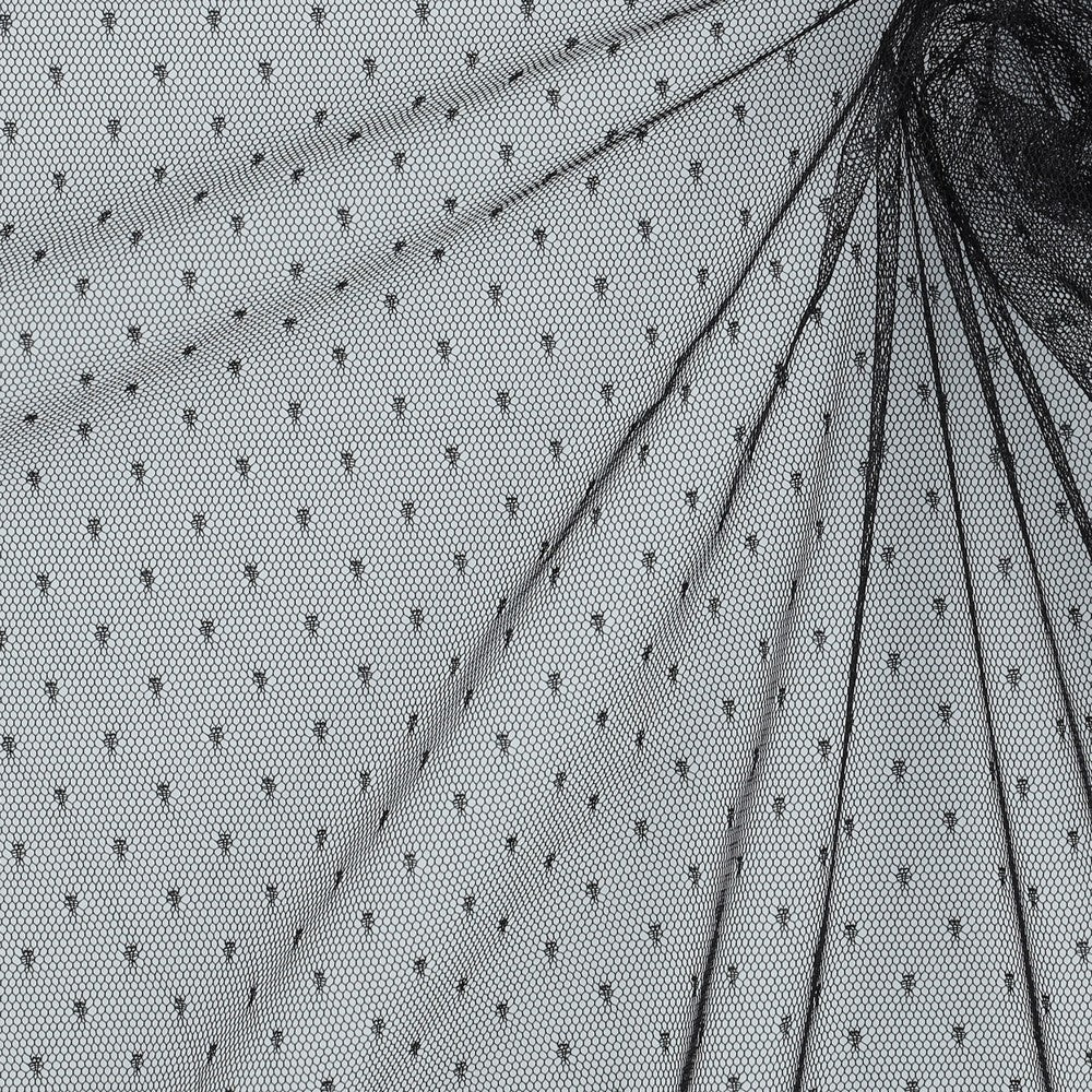 Mīksts tills ar pumpiņām - melns