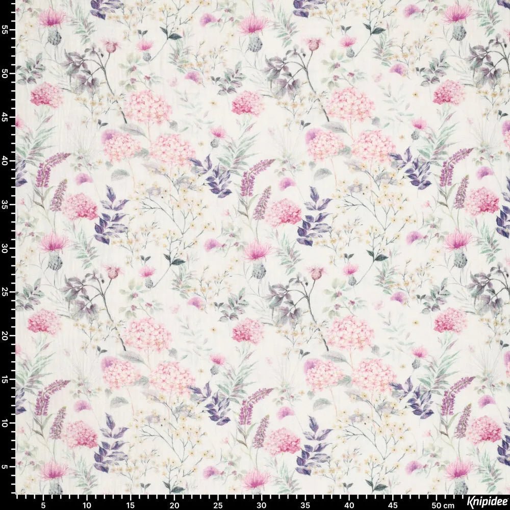 Muslīns - hortenziju dārzs 120 g/m²