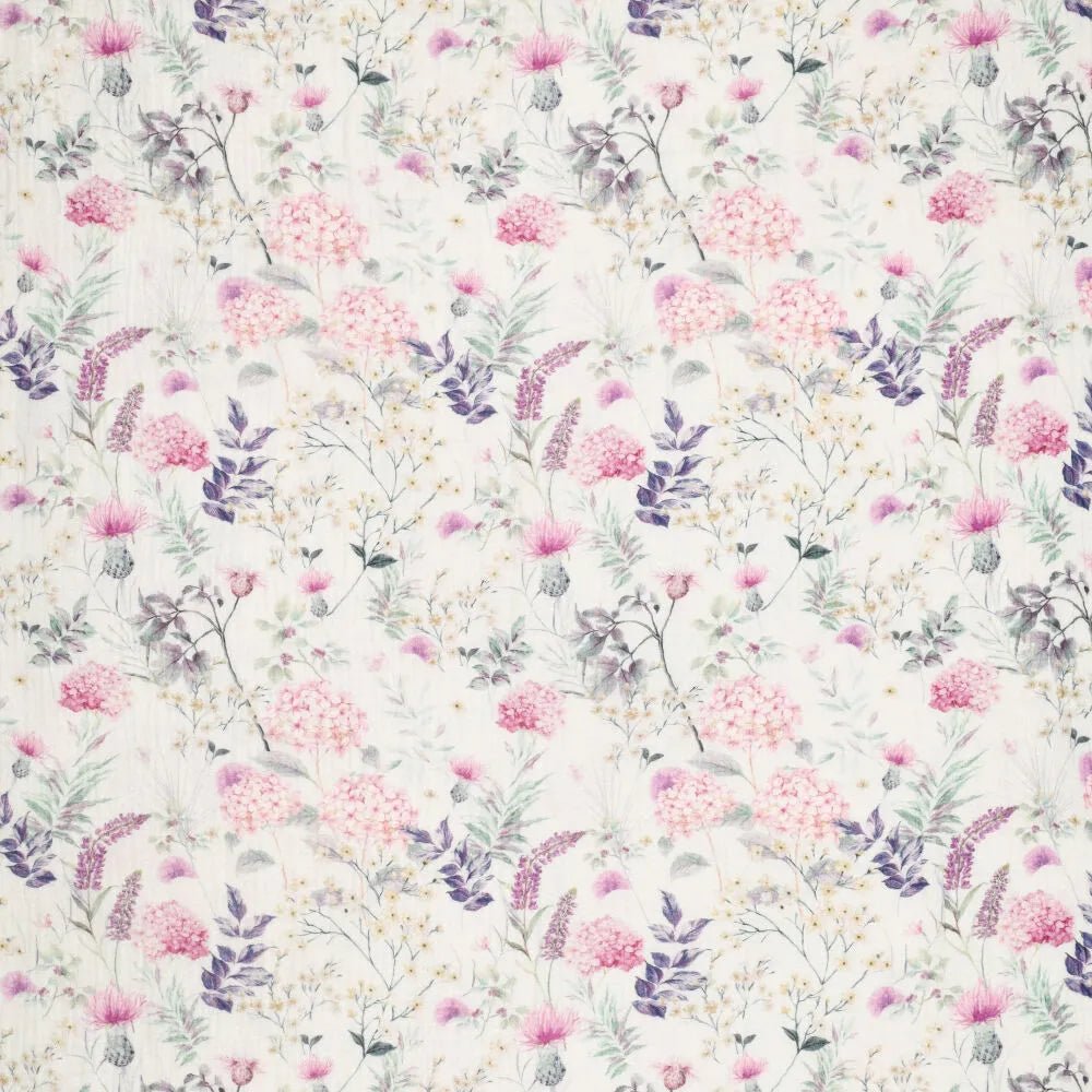 Muslīns - hortenziju dārzs 120 g/m²