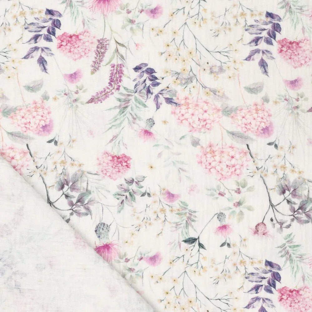 Muslīns - hortenziju dārzs 120 g/m²