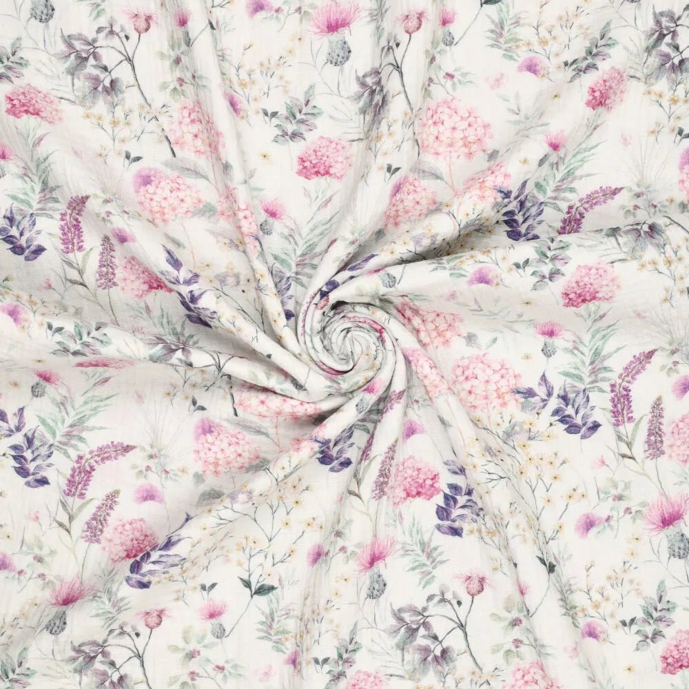 Muslīns - hortenziju dārzs 120 g/m²