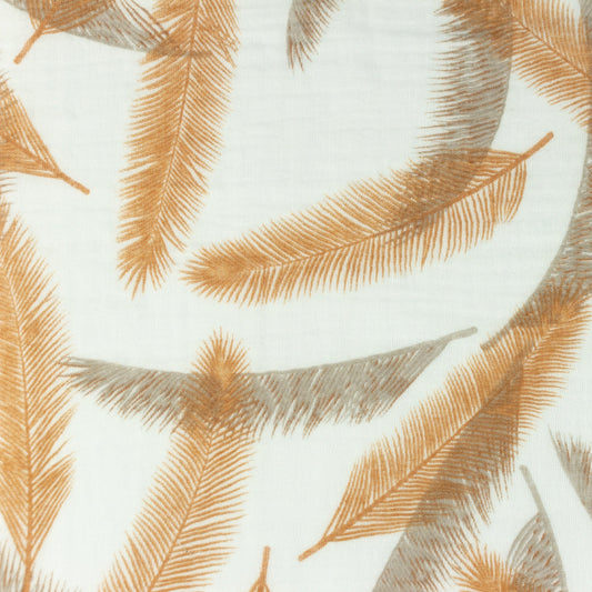 Muslīns - oranžas un pelēkas spalvas 140 g/m²