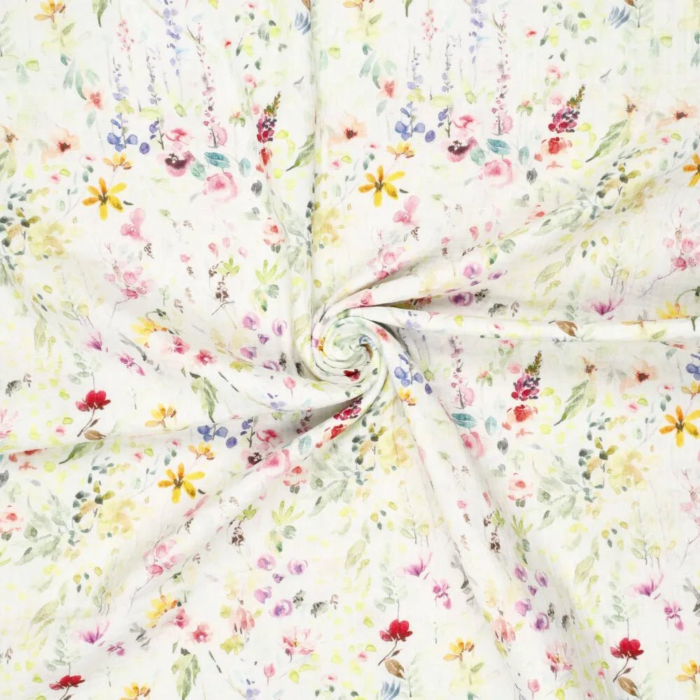 Muslīns - ziedu pļava 120 g/m²