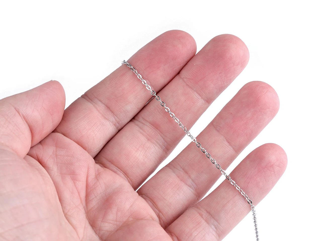 Nerūsējošā tērauda ķēdīte| 1 m garums, platums 1.2 vai 1.5 mm