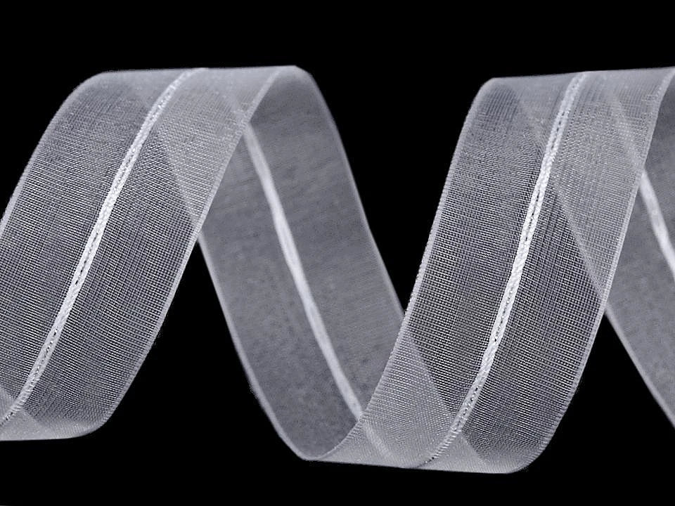 Organza lente ar lureksu | 26 mm, 5 m|dažādu toņu