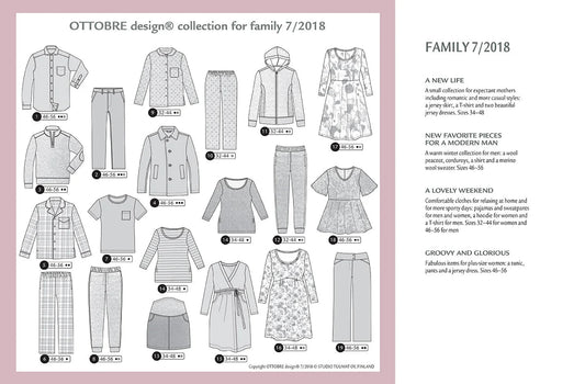 OTTOBRE Design Family – siuvimo žurnalas su angliškais iškarpų lekalais – galima įsigyti internetu „Šarlotes audumi“