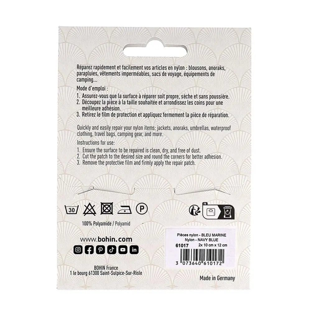 Pašlīmējošs ielāps Bohin 10x12 cm - tumši zils (2 gb.komplektā)