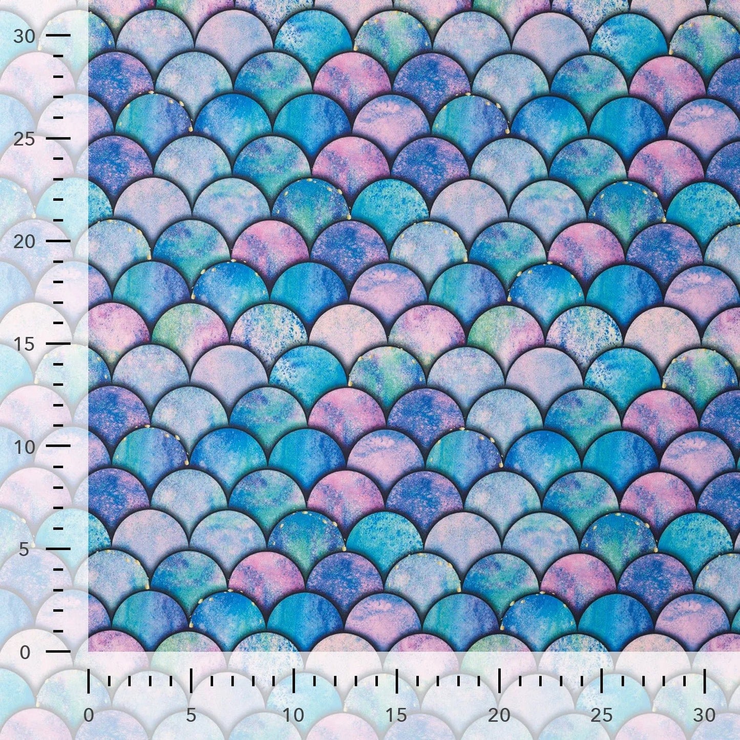 Peldkostīmu likras audums - krāsaini pusaplīšui 220 g/m² | UPF 50+