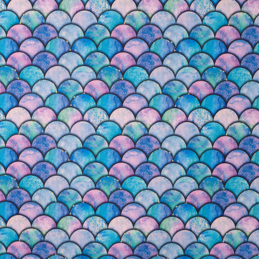 Peldkostīmu likras audums - krāsaini pusaplīšui 220 g/m² | UPF 50+