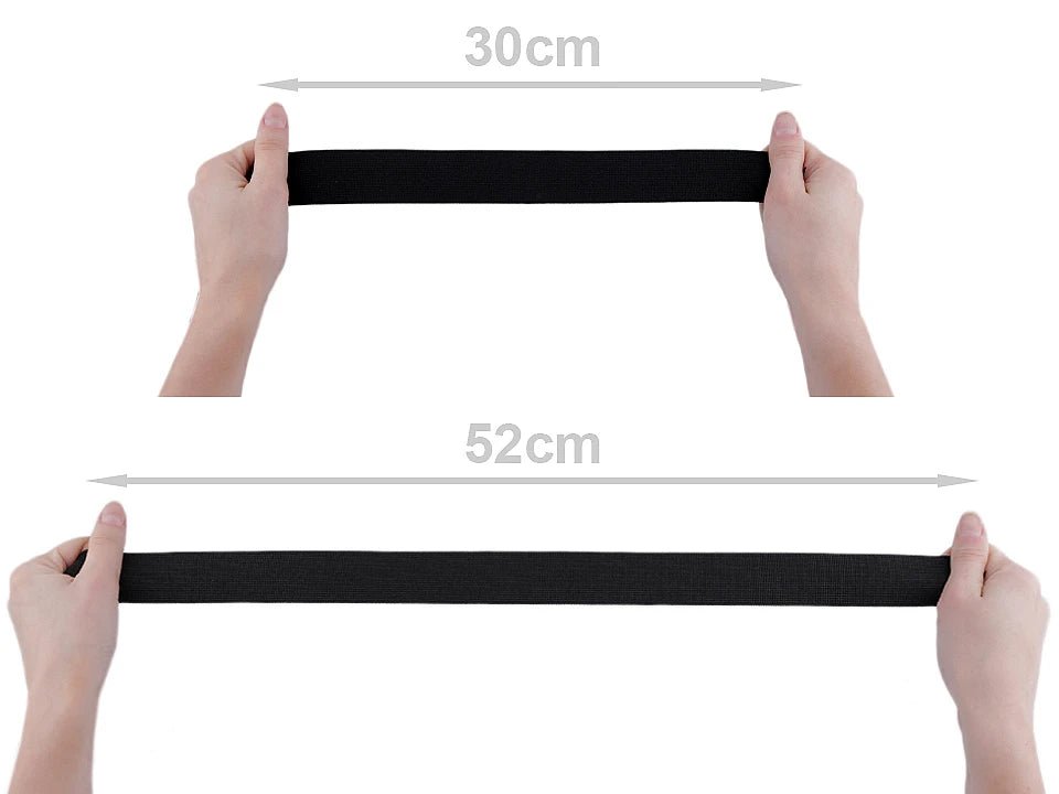 Plakanā gumija - 3,5 cm melna