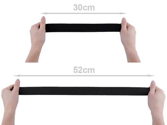 Plakanā gumija - 3,5 cm melna