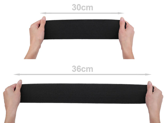 Image with flat elastic 8 cm-black – available online at Charlotte Fabrics