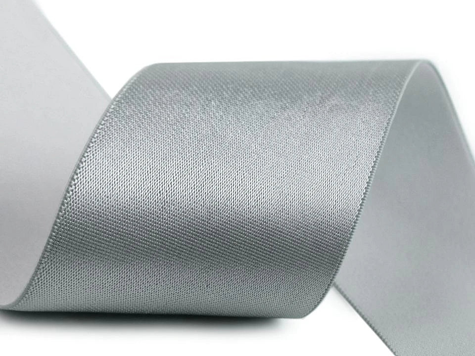 Plakanā gumija satīna 5 cm - pelēka