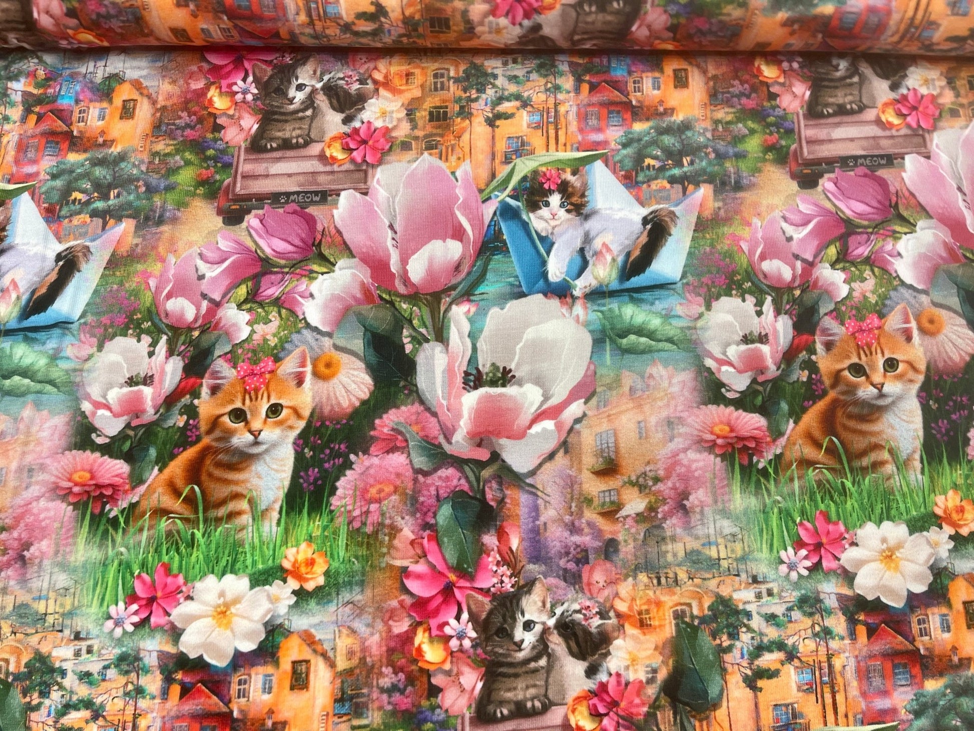 Plānā kokvilnas trikotāža-kaķēns 210 g/m²