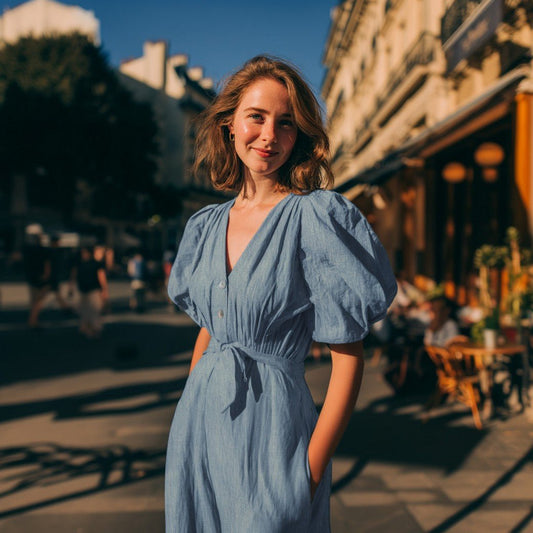 Attēls ar Plāns Džinsu audums kleitām, krekliem - gaiši zils 135 g/m² – pieejams Šarlotes audumi