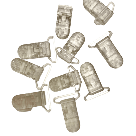 Plastmasas klipsis 20 mm - caurspīdīgs| iepakojumā 5 gab.