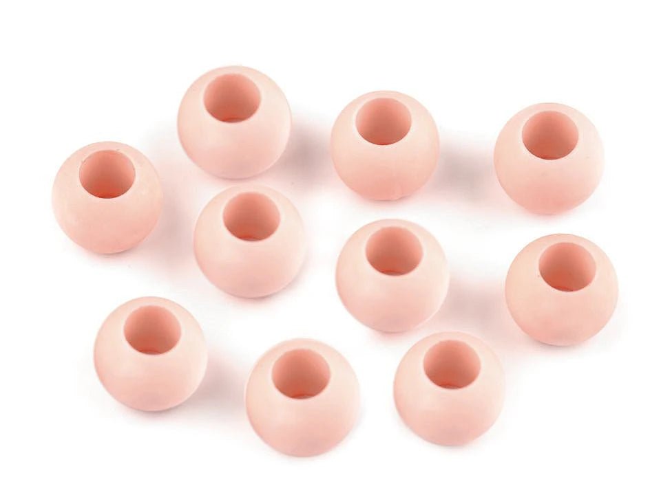 Plastmasas matētas pērlītes 10x12 cm|20 gab.|dažādu krāsu