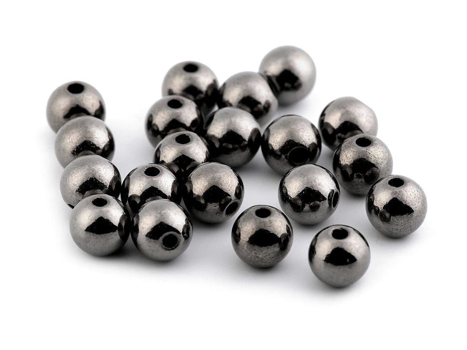 Plastmasas pērlītes ar metālisku spīdumu Ø8 mm 20 g| dažādu toņu