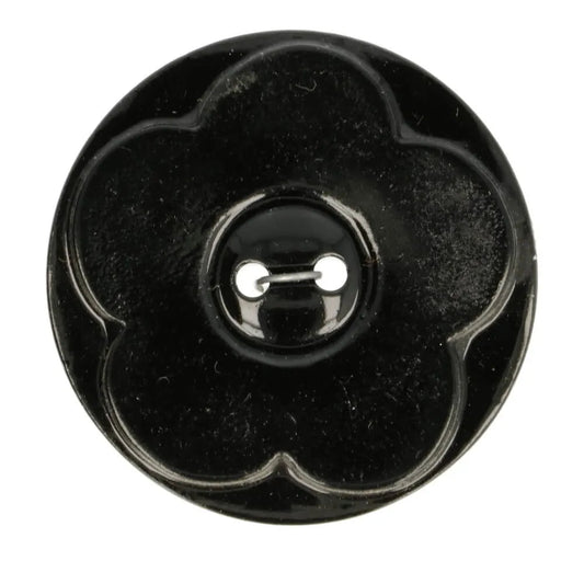 Plastmasas poga 44 mm - sudraboti melna