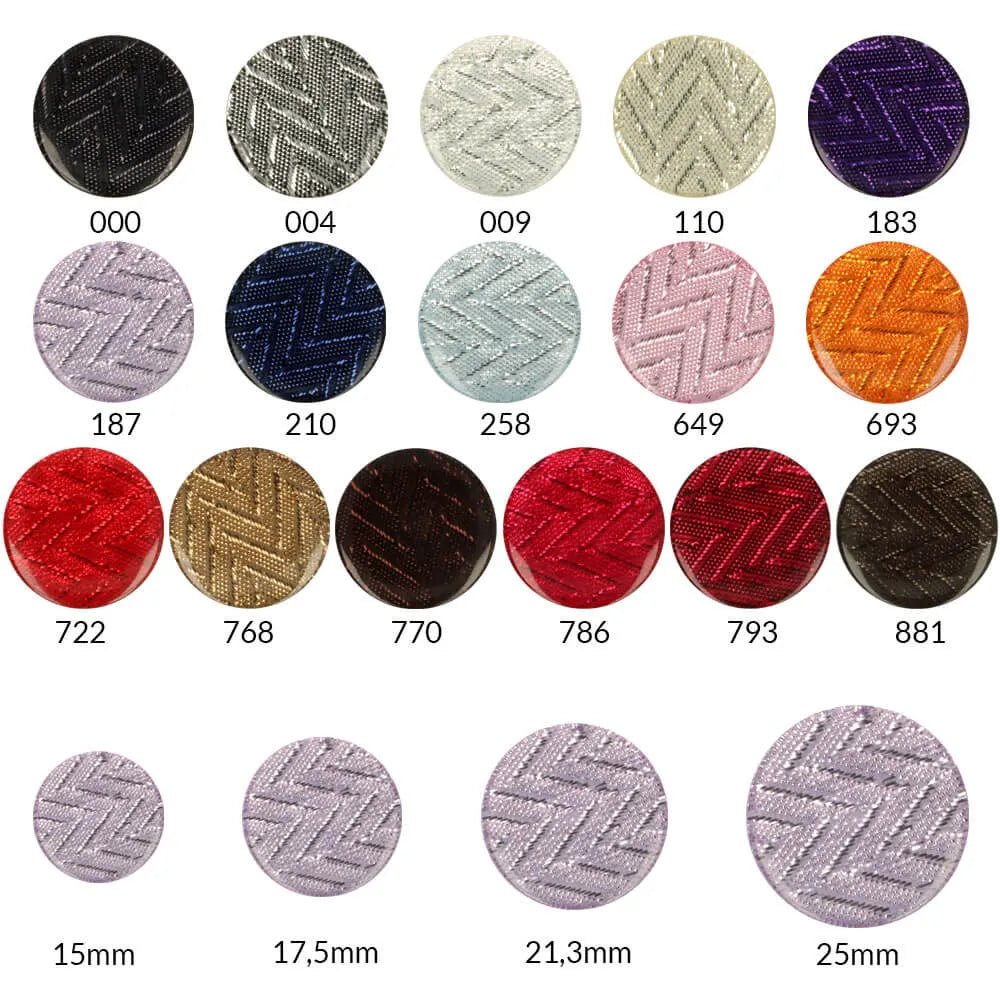 Plastmasas pogas 25 mm - rozā zigzaga motīva