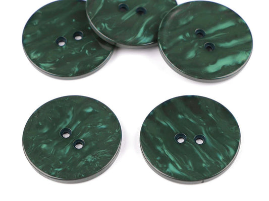 Plastmasas pogas 35 mm - tumši zaļas