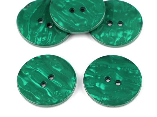 Plastmasas pogas 35 mm - zaļas