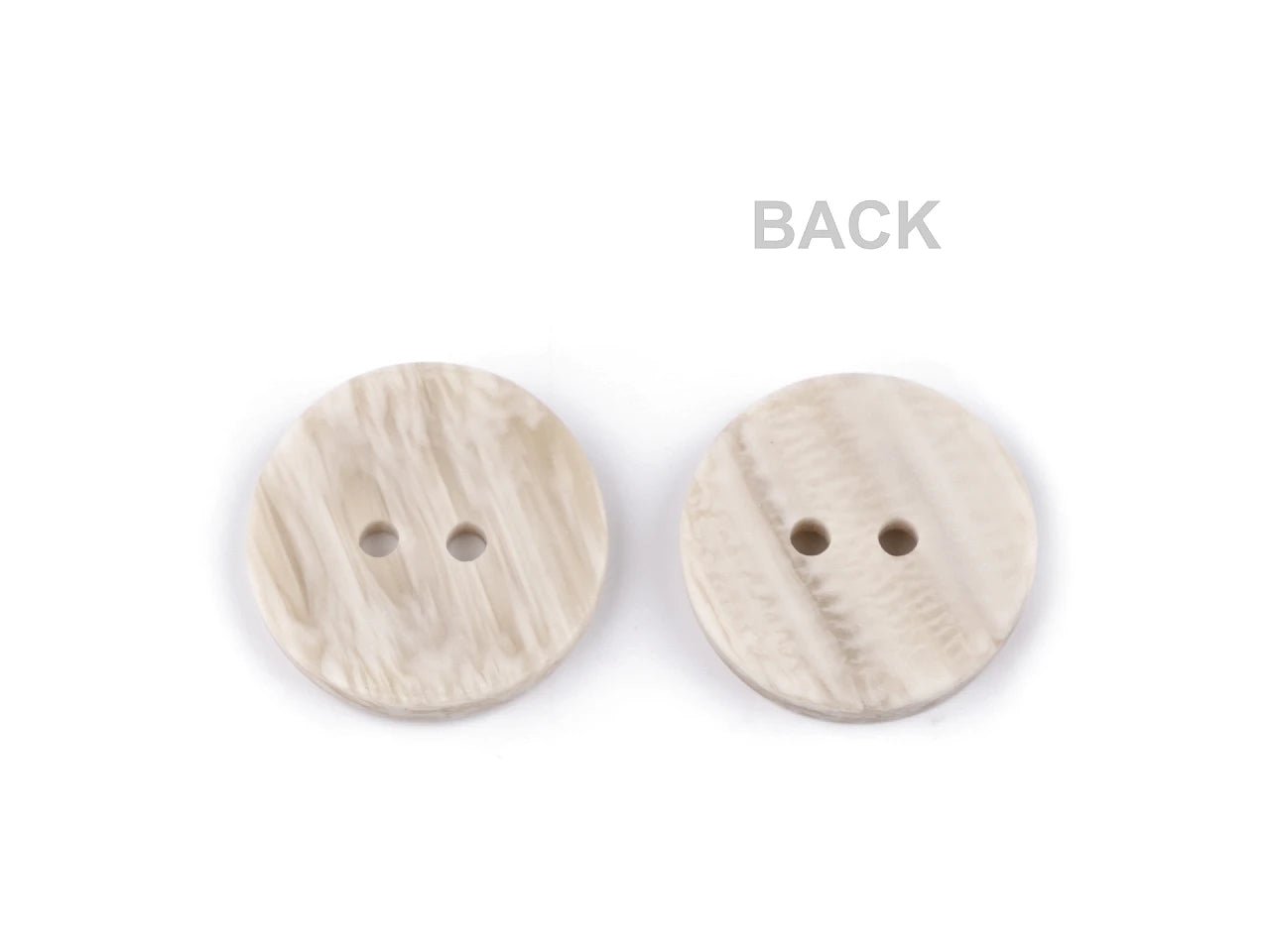 Plastmasas pogas ar 2 caurumiem | dažādi izmēri 15,5; 17,8; 20 mm