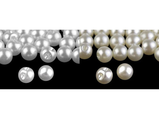 Poga pērlīte 9 mm| balta vai silti balta