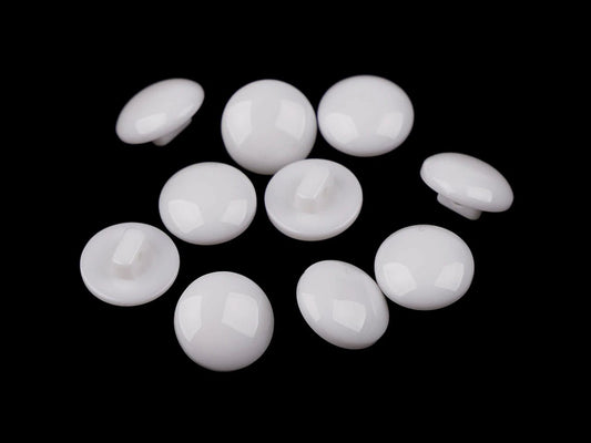 Pogas uz kājiņas 12.5 mm - baltas