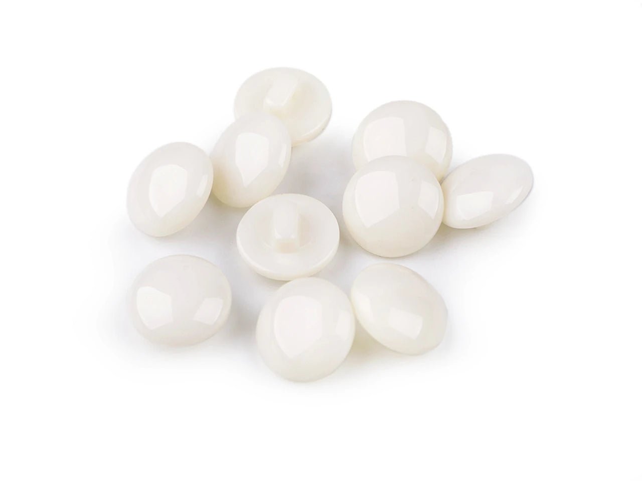 Pogas uz kājiņas 12.5 mm - krēmkrāsas