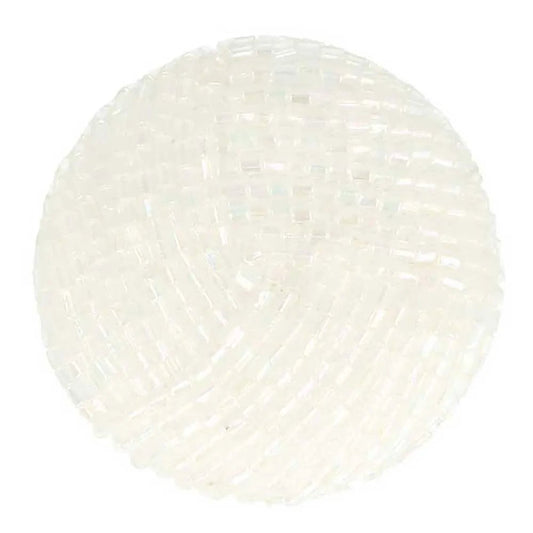 Pogas uz kājiņas 14 mm - baltas pērlītes