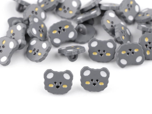 Attēls ar Pogas uz kājiņas 15 mm kaķīši|dažādu toņu – pieejams Šarlotes audumi