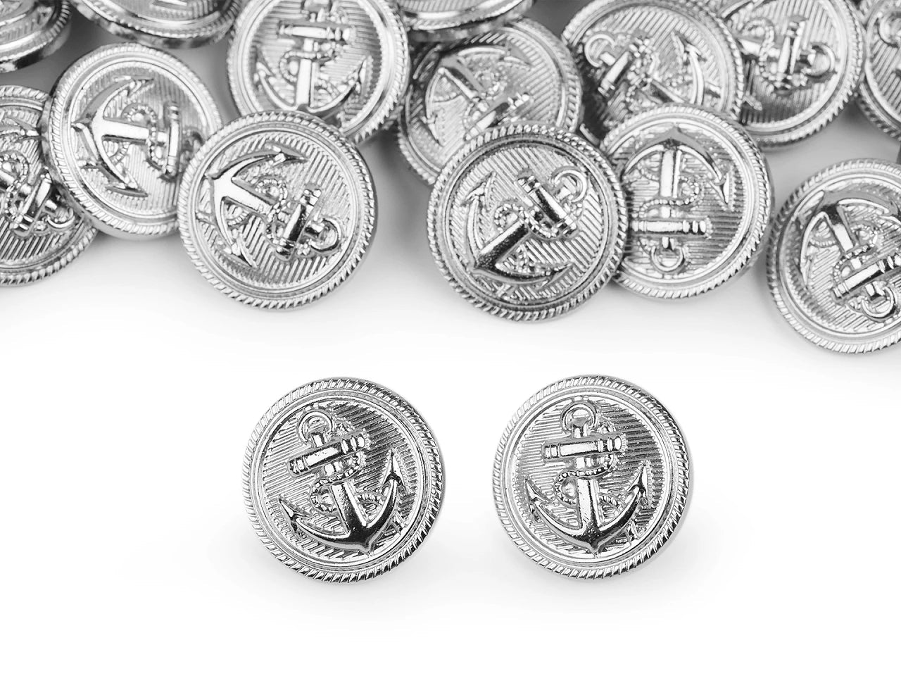 Pogas uz kājiņas 15,4 mm - sudraba enkurs