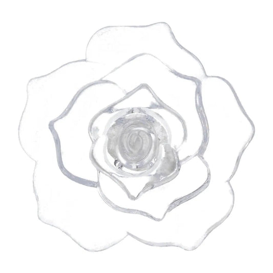 Pogas uz kājiņas 35 mm - caurspīdīga roze