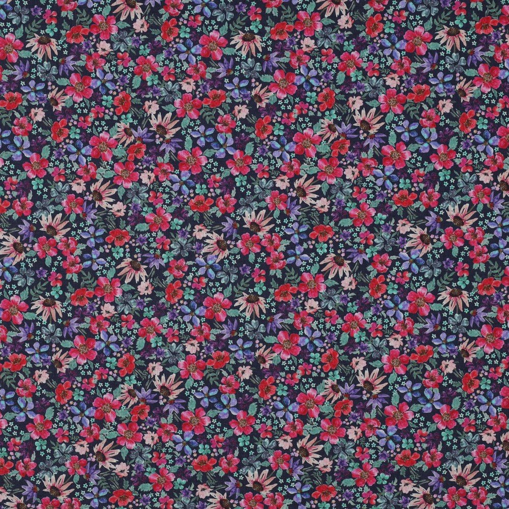 Premium 100% kokvilnas audums - miljons ziedu 115 g/m²