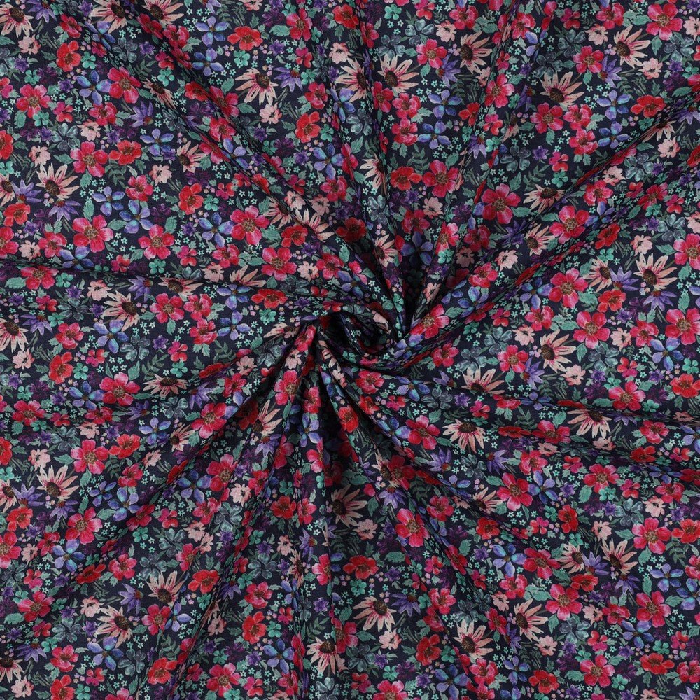 Premium 100% kokvilnas audums - miljons ziedu 115 g/m²