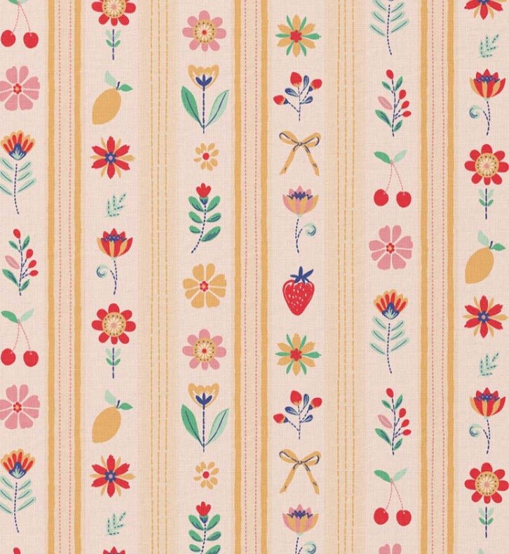 Attēls ar Premium 100% kokvilnas audums - ornamenti līnijās 115 g/m² – pieejams Šarlotes audumi