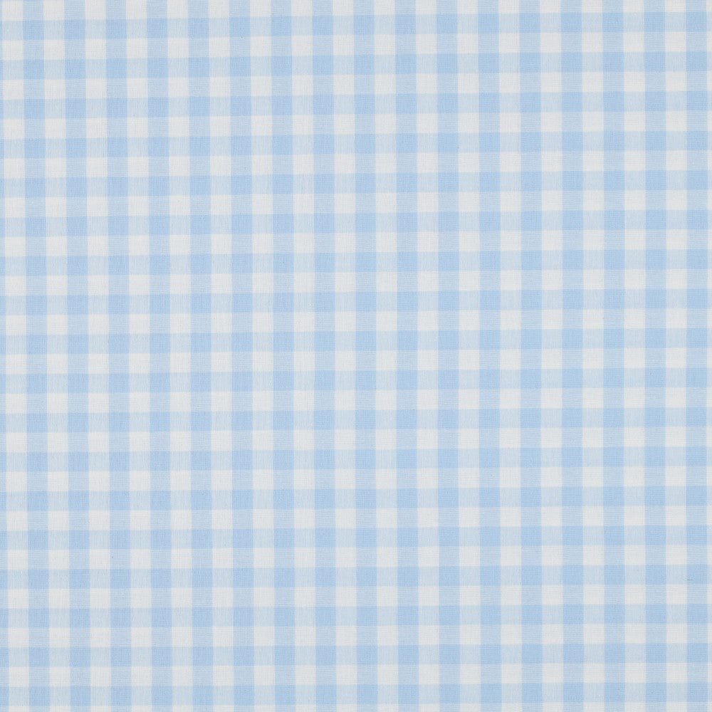 Premium 100% kokvilnas audums - zils rūtains 110 g/m²