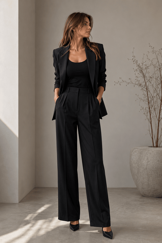 Premium merino vilnos audinio nuotrauka – juodas – prieinama internetu Šarlotes audiniai