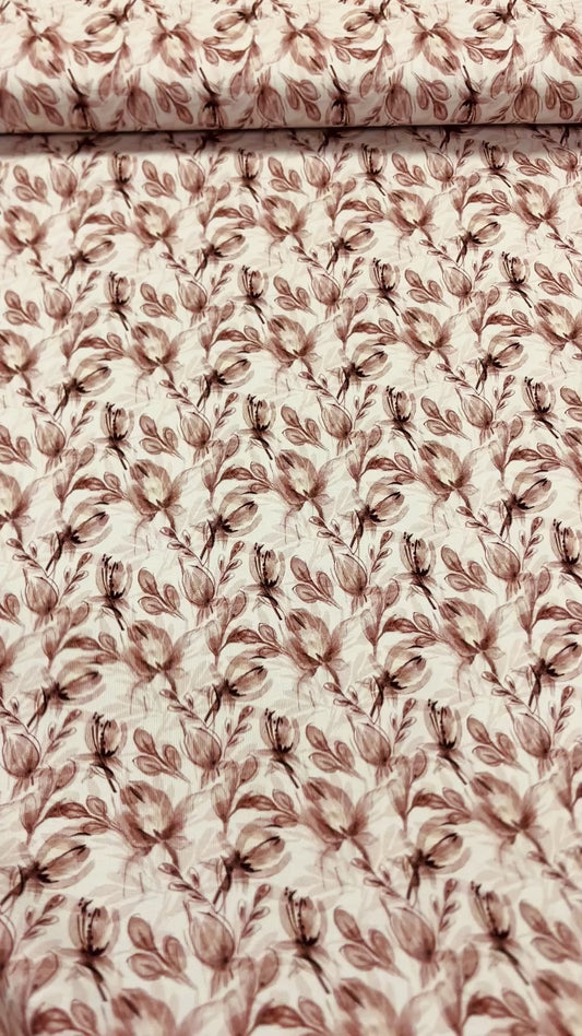 Medvilnės trikotažas - žiedų pumpurai 220 g/m²