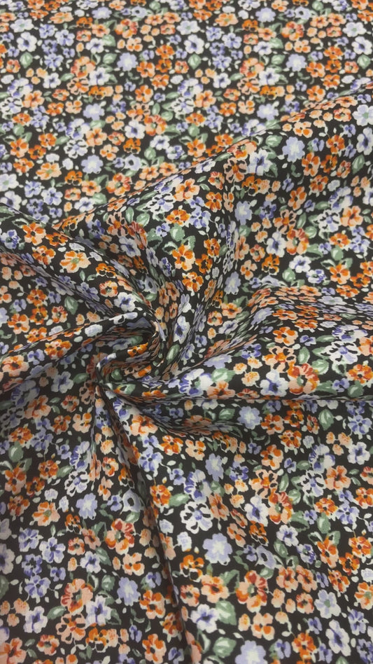 Premium 100% kokvilnas audums-neaizmirstulītes 115 g/m²