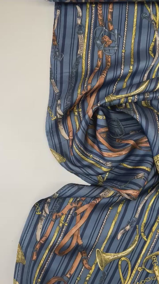 100 % šilko satinas – grafinis atspaudas 55 g/m²