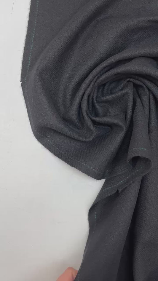 Paskutinis gabalėlis - Vilnos audinys - juodas 260 g/m² - 50cm