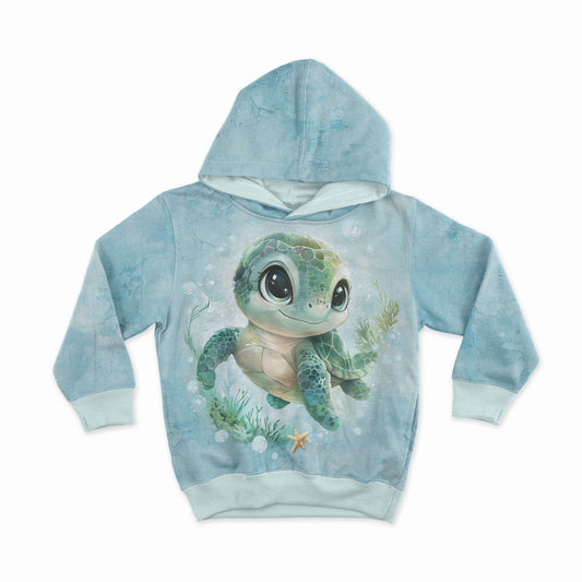 Kilpinio trikotažo panelis 40x50 cm – vėžliukas draugelis 250 g/m²